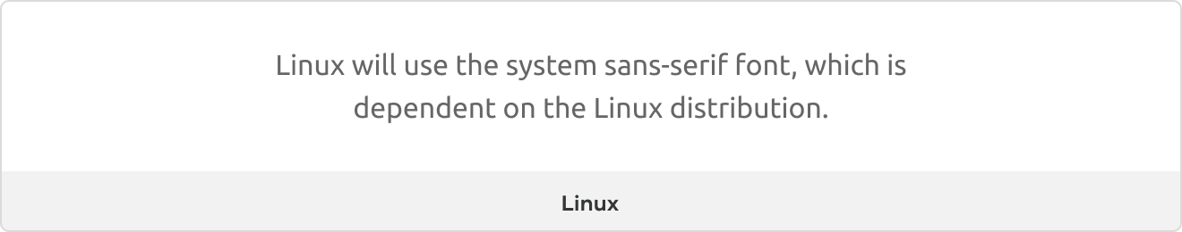 sans-serif on linux